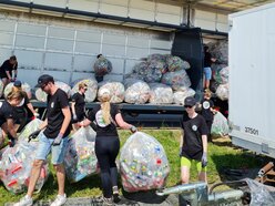 Die Helferinnen und Helfer im Einsatz